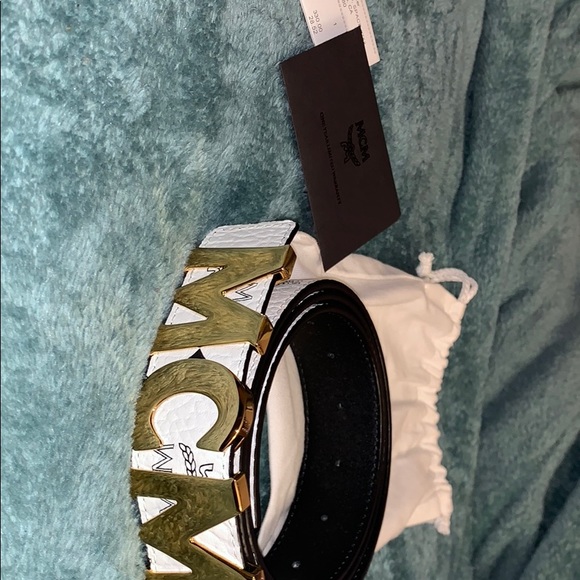 MCM Other - MCM BELT “WHITE” 96cm fits a 32-35 waist WORN 4xs